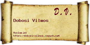 Dobosi Vilmos névjegykártya