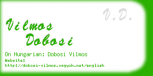 vilmos dobosi business card